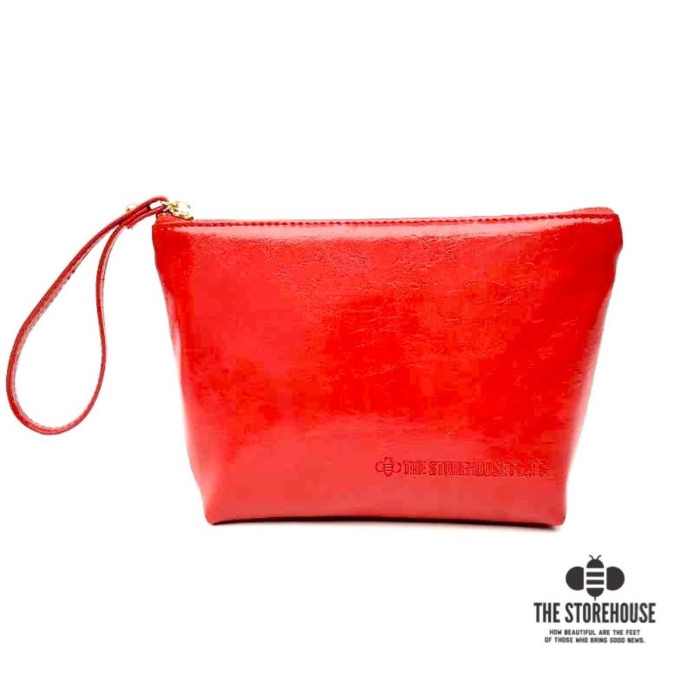 Wristlet Bag Red Oil Tanned Storehouse Flats